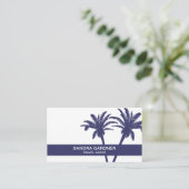 Carte De Visite Agent de voyage simple de palmier (Debout devant)