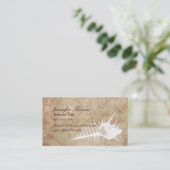 Carte De Visite Agent de voyage Tropical Seashelll (Debout devant)