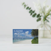 Carte De Visite Agent de voyage Vacances Soleil tropical (Debout devant)