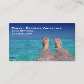 Carte De Visite Agent de voyage Vacances tropicales (Devant)