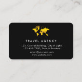 Carte De Visite Agent de voyage World Map Vacation Gold Parties sc (Dos)