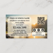 Carte De Visite Agent de voyages d'aventure Code QR moderne (Dos)