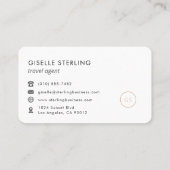 Carte De Visite Agent de voyages professionnel (Dos)