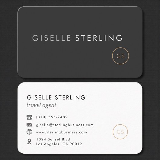 Carte De Visite Agent de voyages professionnel