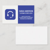 Carte De Visite Agent du service client | Ensemble de têtes (Devant / Derrière)