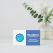 Carte De Visite Agent du service client | Icône téléphonique du ce (Debout devant)