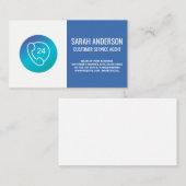 Carte De Visite Agent du service client | Icône téléphonique du ce (Devant / Derrière)