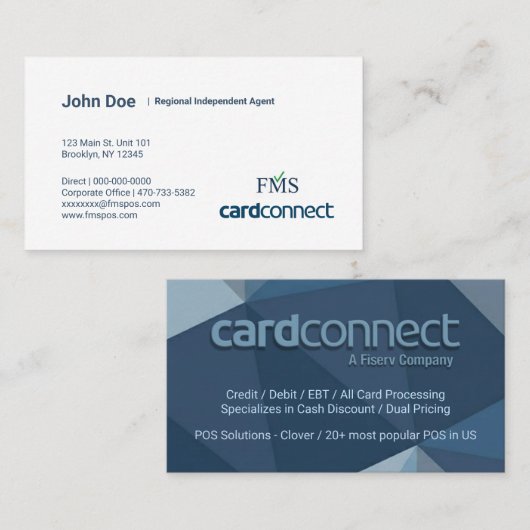 Carte De Visite Agent FMS (Devant / Derrière)