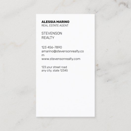 Carte De Visite Agent immobilier (Dos)
