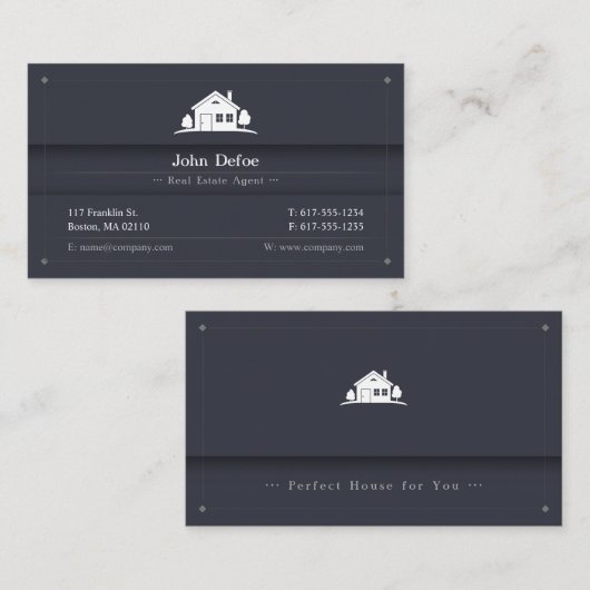 Carte De Visite Agent immobilier (Devant / Derrière)