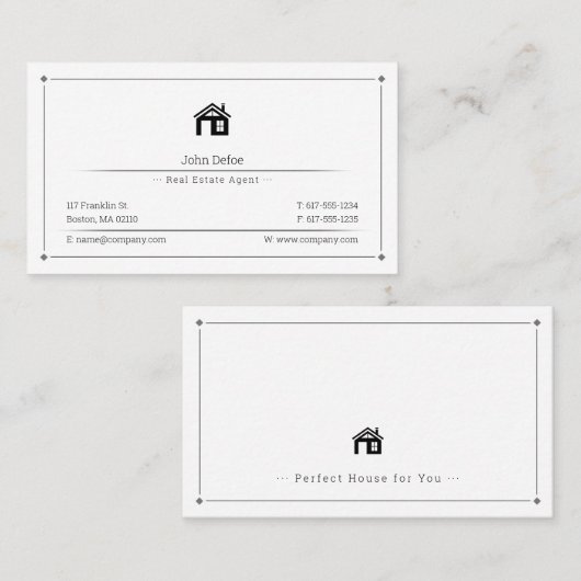 Carte De Visite Agent immobilier (Devant / Derrière)