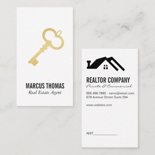 Carte De Visite Agent immobilier (Devant / Derrière)