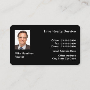Carte De Visite Agent immobilier Ajoutez votre photo