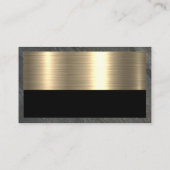 Carte De Visite Agent immobilier | Ardoise en marbre métal (Dos)