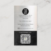 Carte De Visite Agent immobilier argent métal or marbre (Dos)