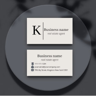 Carte de visite Agent immobilier avec logo personn