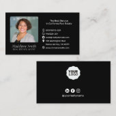 Carte De Visite Agent immobilier avec photo  (Devant / Derrière)