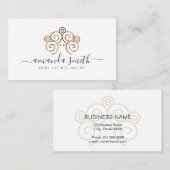 Carte De Visite Agent immobilier avec trehouse couleur or (Devant / Derrière)