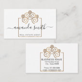 Carte De Visite Agent immobilier avec trehouse dans l'industrie de (Devant / Derrière)