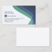 Carte De Visite Agent immobilier Blue Hued Streams Professionnel (Devant / Derrière)