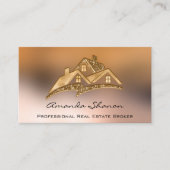 Carte De Visite Agent immobilier Broker Maison Parties scintillant (Devant)