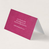 Carte De Visite Agent immobilier Cityscape | Cuir rose (Dos)