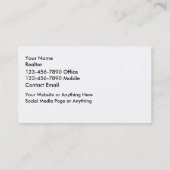 Carte De Visite Agent immobilier classique moderne (Dos)