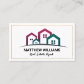 Carte De Visite Agent immobilier | Communauté de maisons (Devant)