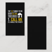 Carte De Visite Agent immobilier courtier immobilier (Devant / Derrière)