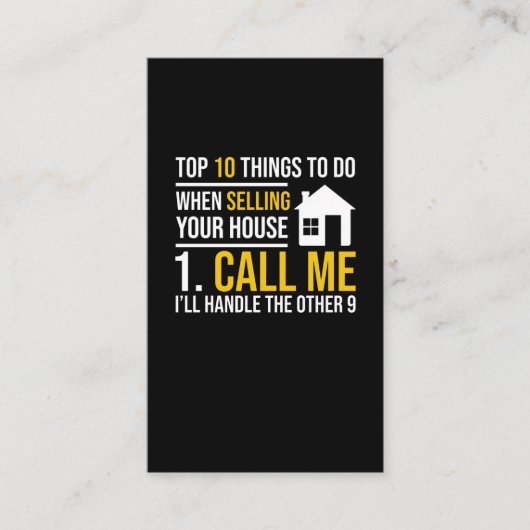 Carte De Visite Agent immobilier courtier immobilier (Devant)