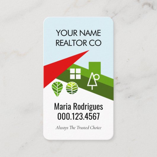 Carte De Visite Agent immobilier Creative Home Landscape (Devant)