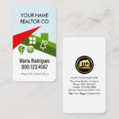 Carte De Visite Agent immobilier Creative Home Landscape (Devant / Derrière)