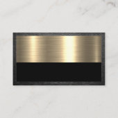 Carte De Visite Agent immobilier | Cuir métal or (Dos)