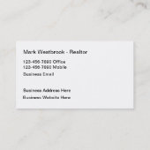 Carte De Visite Agent immobilier de conception professionnelle (Dos)