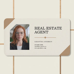 Carte De Visite Agent immobilier de luxe avec photo