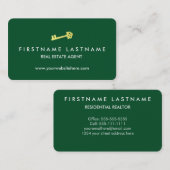 Carte De Visite Agent immobilier de luxe moderne (Devant / Derrière)