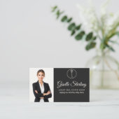 Carte De Visite Agent immobilier de luxe photo blanche Code QR (Debout devant)