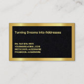 Carte De Visite Agent immobilier de luxe Premium (Dos)