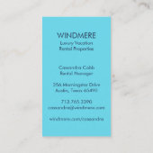 Carte De Visite Agent immobilier de luxe Realtor Gestionnaire de p (Dos)