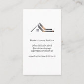 Carte De Visite Agent immobilier debout devant la maison moderne (Dos)