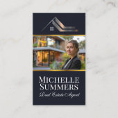 Carte De Visite Agent immobilier debout devant la maison moderne (Devant)