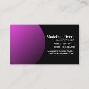 Carte De Visite Agent immobilier dégradé minimaliste violet