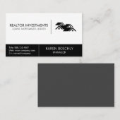 Carte De Visite Agent immobilier d'entreprise simple (Devant / Derrière)