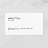 Carte De Visite Agent immobilier d'entreprise simple (Dos)