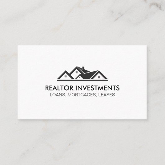 Carte De Visite Agent immobilier d'entreprise simple (Devant)