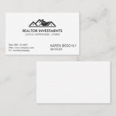 Carte De Visite Agent immobilier d'entreprise simple (Devant / Derrière)