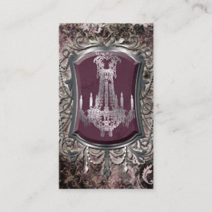 Carte De Visite Agent immobilier élégant de damassé de lustre