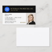 Carte De Visite Agent immobilier élégant Insérer une photo (Devant / Derrière)