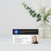 Carte De Visite Agent immobilier élégant Insérer une photo (Debout devant)