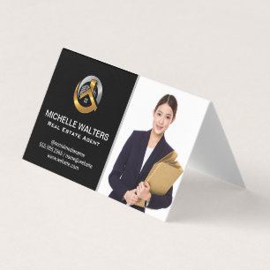 Carte De Visite Agent immobilier Entreprise d'image personnalisé